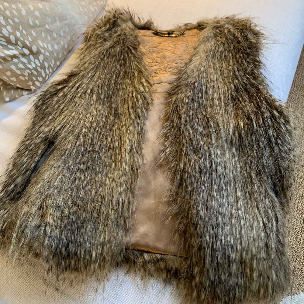 Express Faux Fur Vest